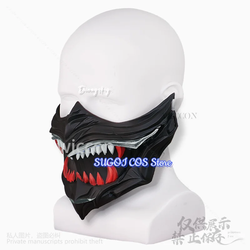 أنيمي لعبة النينجا جيدن 4 تأثيري ثلاثية الأبعاد حمض البوليلاكتيك قناع الدعائم اكسسوارات لجميع القديسين حفلة عيد الميلاد كوس فضي مخصص