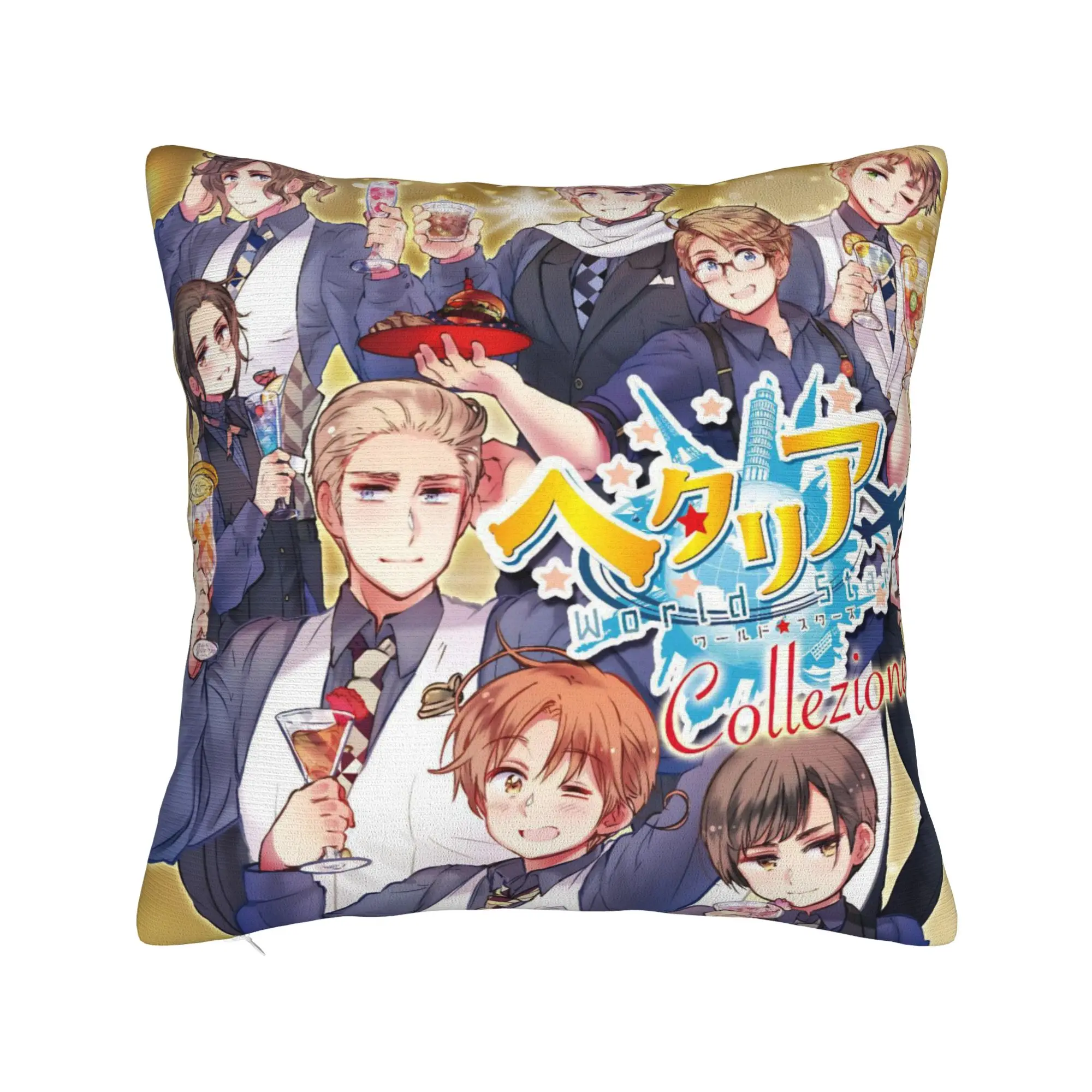 Hetalias Axis Powers Pillow Cover Accessories Printing Cushion Cover Decorations  Pillow Case Cover Seater Multi Size