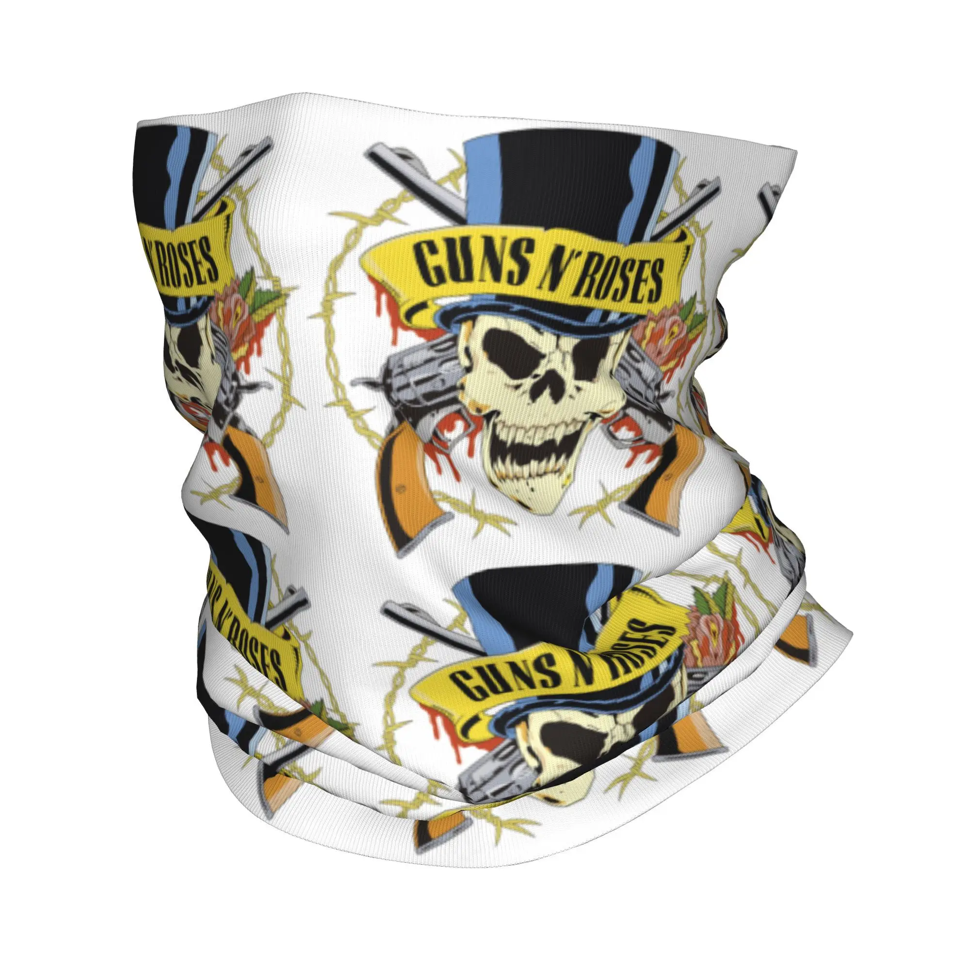 Guns n rose heavy metal steampunk música bandana pescoço gaiter impresso envoltório máscara cachecol multi-uso balaclava equitação para homens