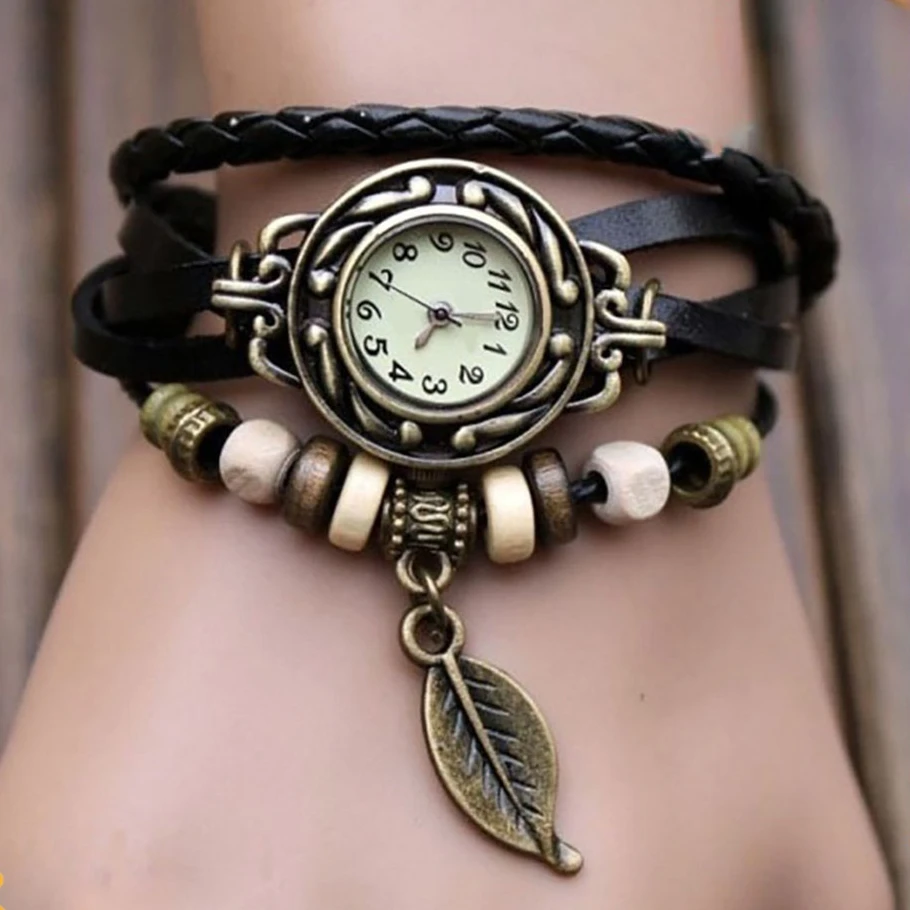 

Women's Fashion Watch Simple Style Retro Leather Bracelet