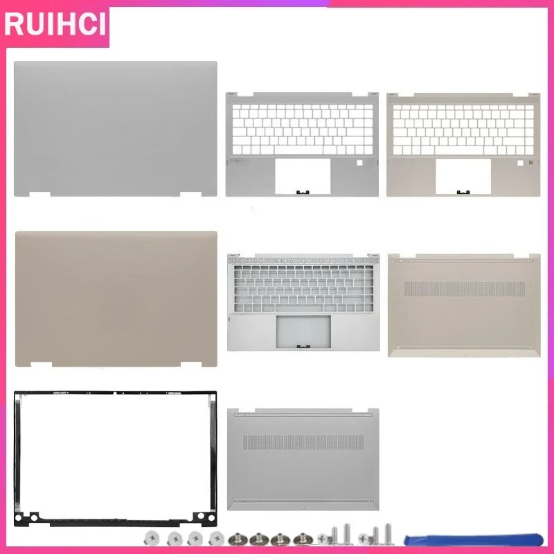 

For Pavilion X360 14-DW 14T-DW 14M-DW TPN-Q171 Replace Cover LCD Back Cover Front Bezel Palmrest Bottom Case L96483-001 Silver