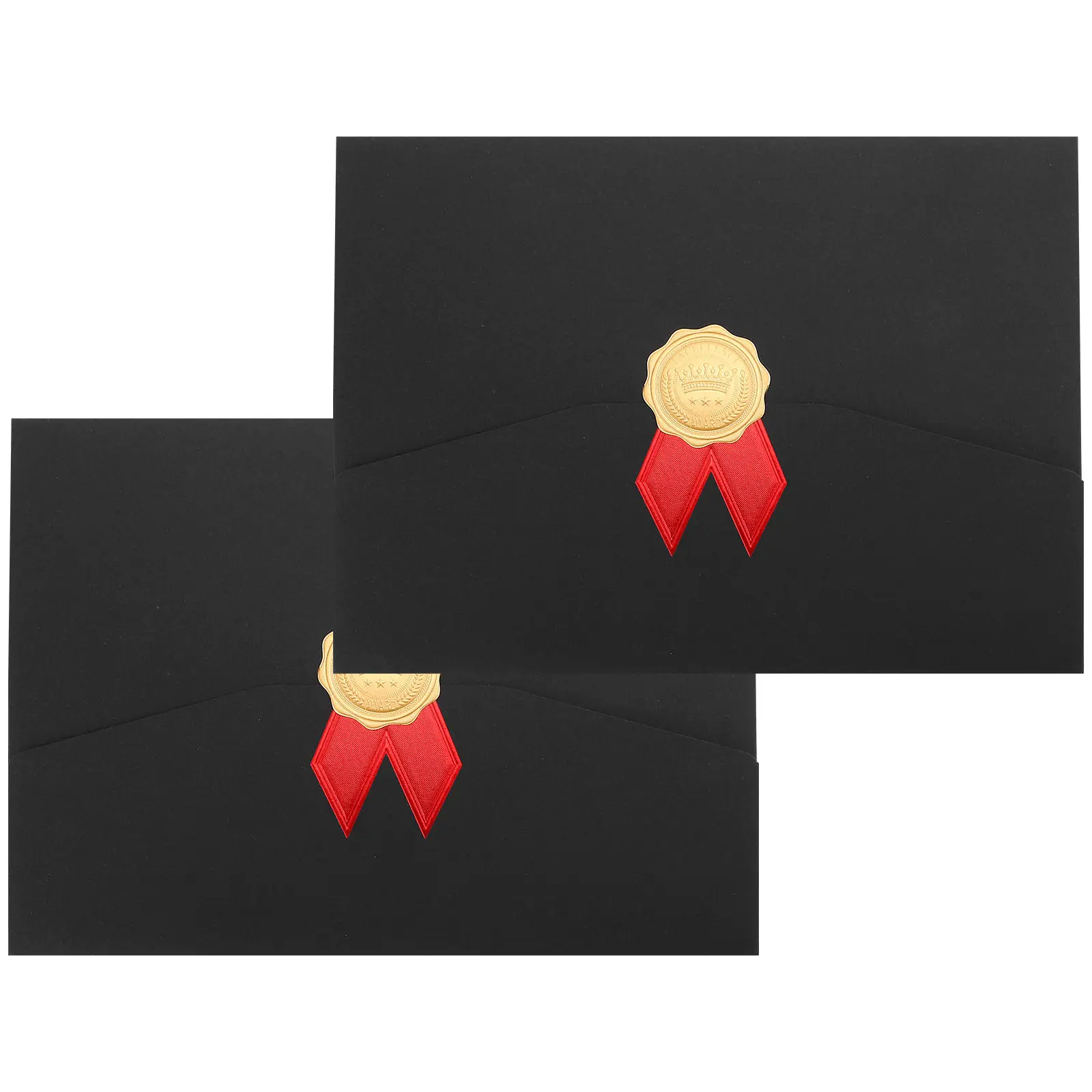 Funda para certificado de 2 piezas, tipo plegable de tres pliegues, para diplomas, premios, documentos, soporte protector para sobres de certificado