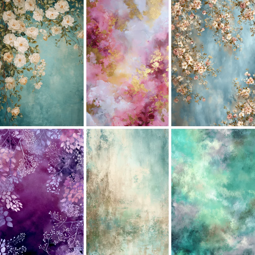 

Spring Flower Wall Photography Background Abstract Floral Wedding Birthday PartyDecor Maternity Art Portrait Backdrop Photobooth