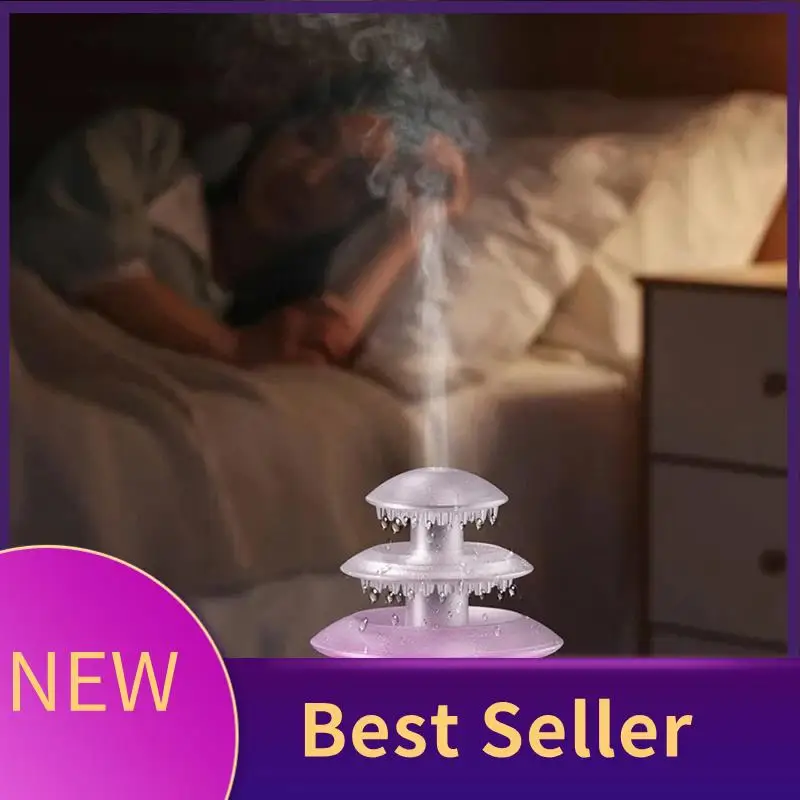ABLU-Relax Cloud Rain Diffuser Humidifier Raindrop Aromatherapy Ultrasonic Atomization Humidification Colorful Lamp US Plug