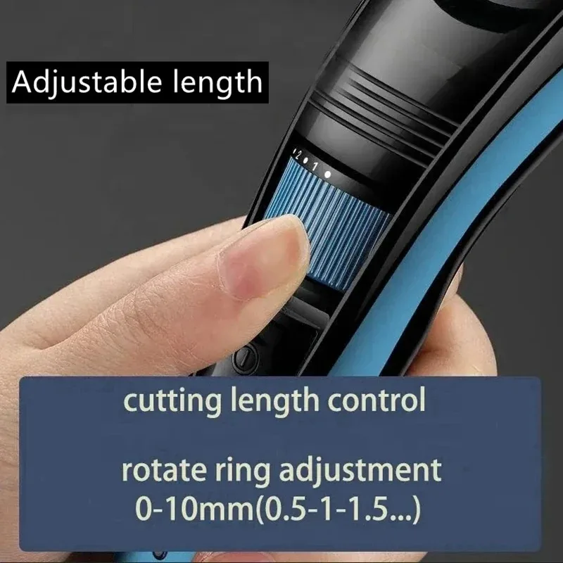 Kemei 632 0.5-10mm Adjustable Beard Hair Trimmer for Men Rechargeable Mustache Stubble Hair Clipper Face Hair Cutting Machine