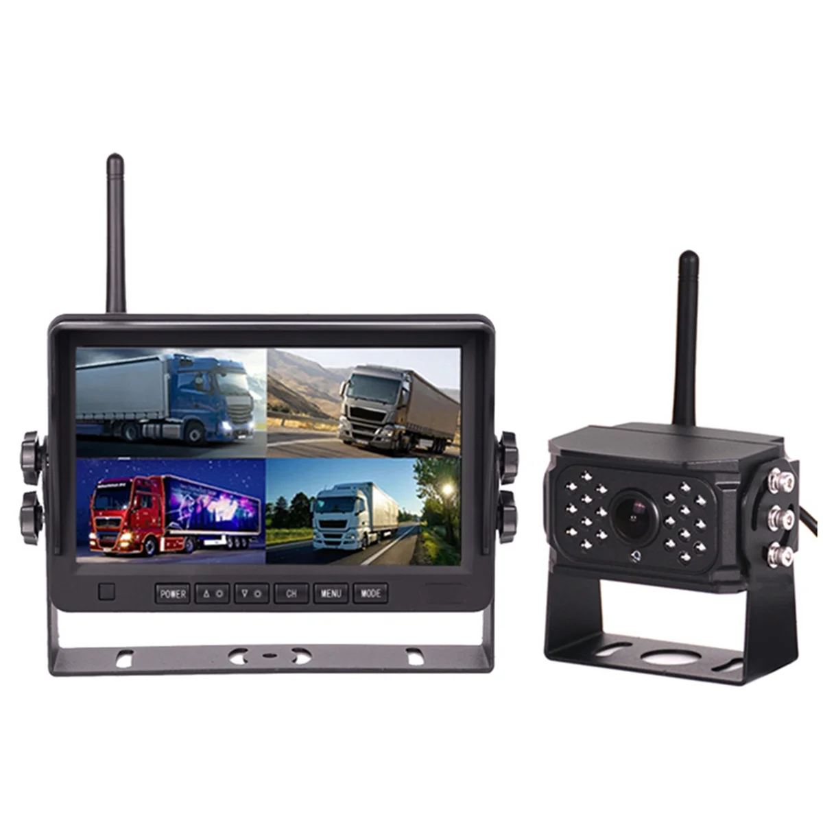 

7 Inch Wireless RV Backup Camera System, 7 Inch IPS Display and 1 Rear View Camera, Car 7 Inch Split