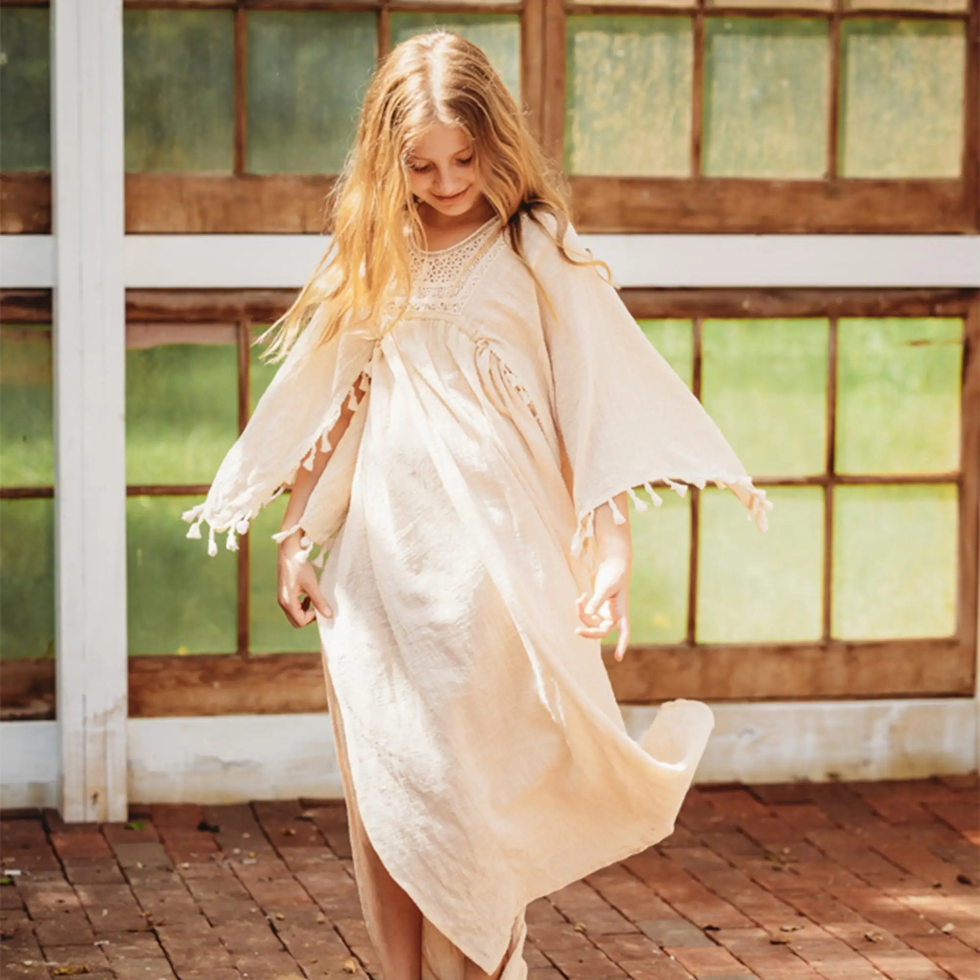 

Платье Don & Judy для девочек для фотографии, простой стиль, юбка с неровным подолом, богемная одежда для дня рождения, платье