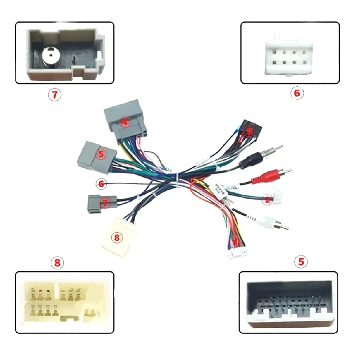 16-контактный адаптер для кабеля питания Android с Canbus Box для Honda Civic /CRV 2012-2015