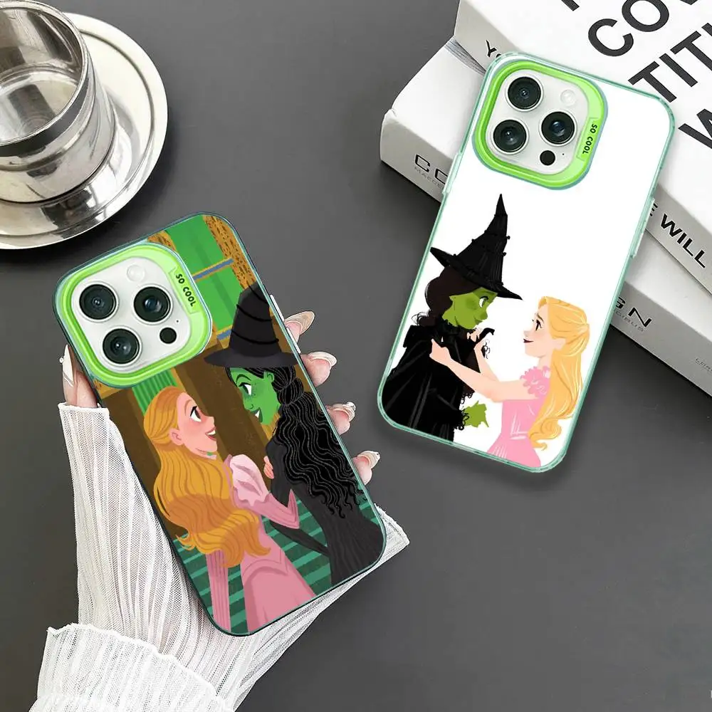 

W-Wicked M-Musical highway Dram Phone Case For iPhone 16,15,14,13,12,11,Mini,Pro,MAX Green Matte Shockproof Cover