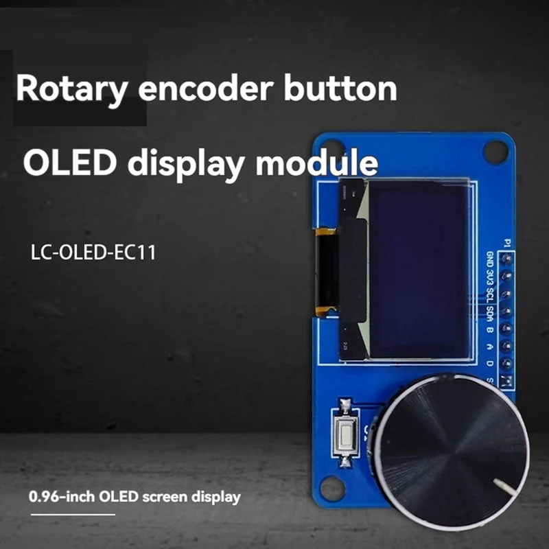 0.96 Inch OLED Display Module with Buttons EC11 Rotary Encoder IIC Interface LCD S n