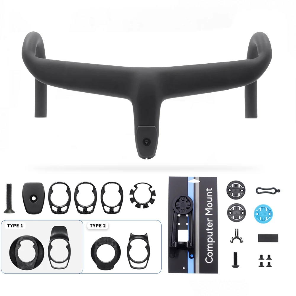 

Carbon Integrated Cockpit Full Internal Cable Road Bicycle Handlebar Di2 with Mount Bike Accessories