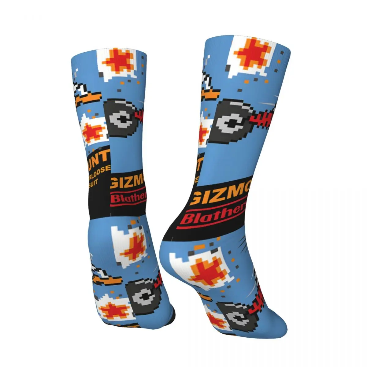 Poster Men's Socks Vintage Harajuku D-Duck Hunt Street Style Novelty Seamless Crew Sock