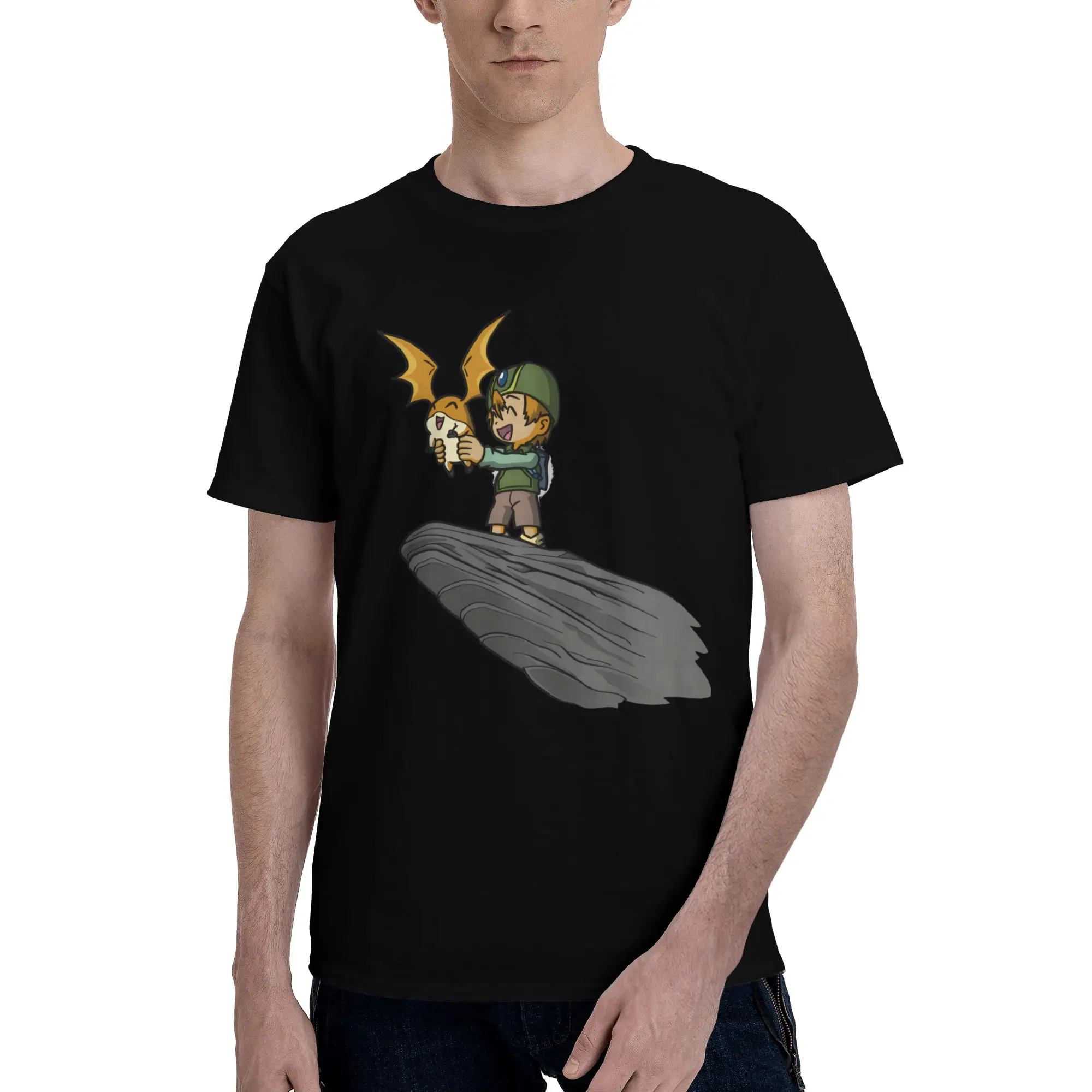 Digimon 4 Graphic Funny 100% Cotton T-Shirt Bandai Tees Tops For Men