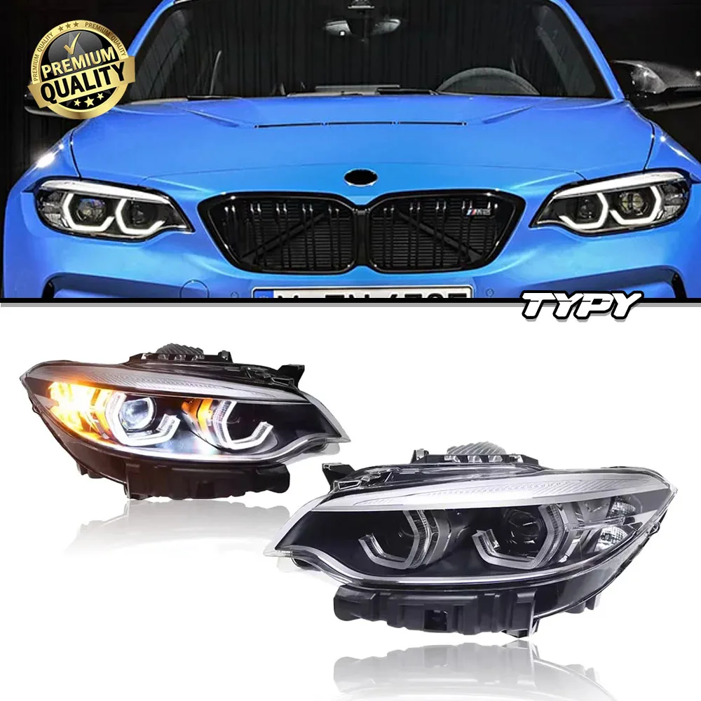 

TYPY Suitable For BMW 2 Series F22 Headlight Assembly F23 LED Spoon Daytime Running Light Lens Headlight M2 14-21