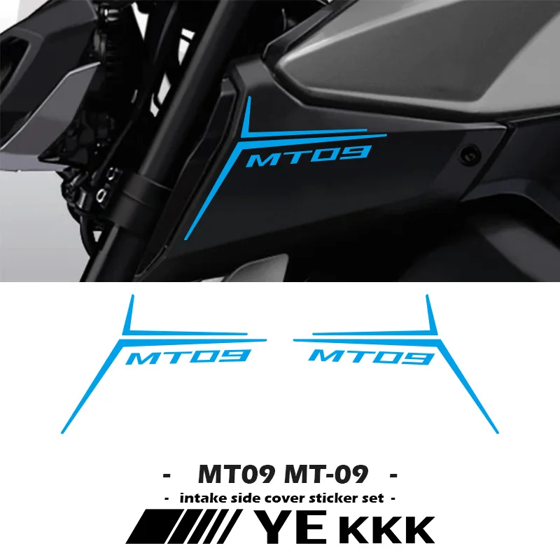 Fairing Shell Sticker Decal Custom Hollow Out MT09 LOGO M9109 For YAMAHA MT-09 Air Intake Side Cover Sticker Set