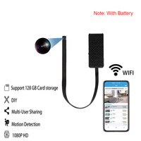 Mini DIY WIFI Camera with Battery 1080P HD Wireless Cam 120° Wide Angle Motion Detection Alarm Camcorder Home Video Recording