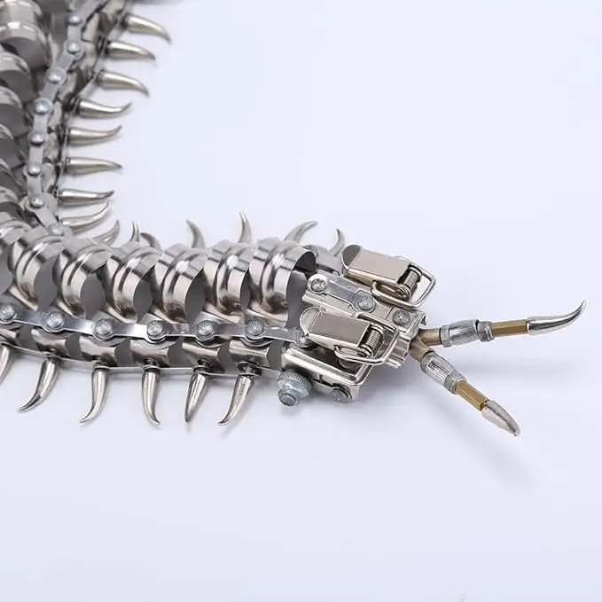 200 個メタルパズル DIY アセンブリメタル 3D パズル機械ムカデモデルキットスチームパンクメタルジグソーパズル大人が構築するため