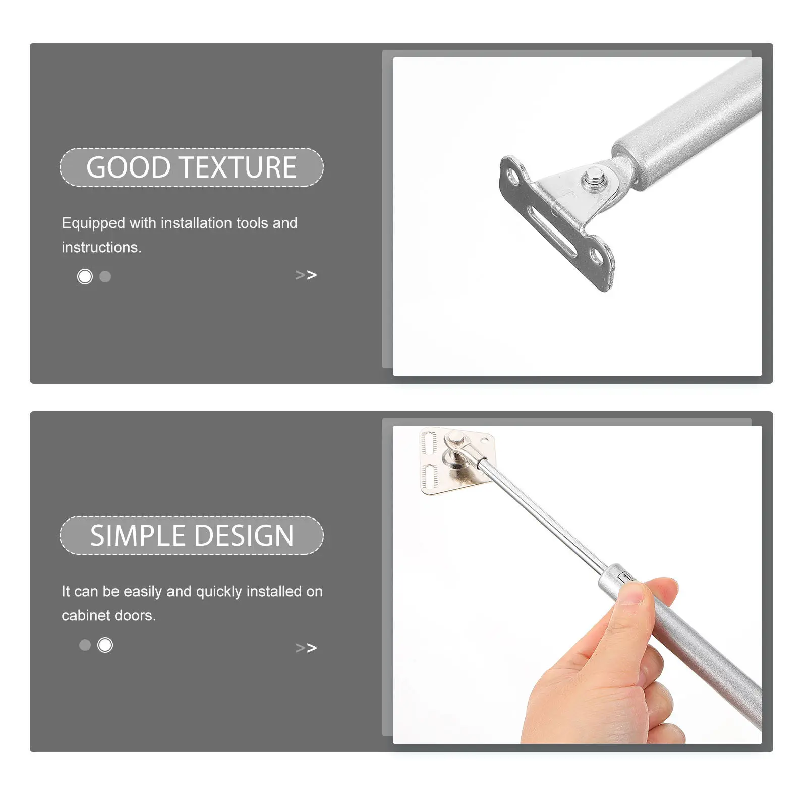 Hydraulic Strut Aluminum Alloy Stainless Steel Cabinet Door Lift Support Robust Gas Spring Hood Lift Shock Rod Clamp