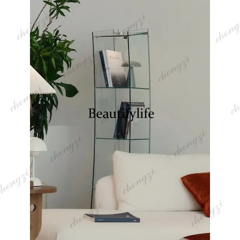 PPP Transparent glass display case Wine cabinet Premium corner cabinet Bookshelf