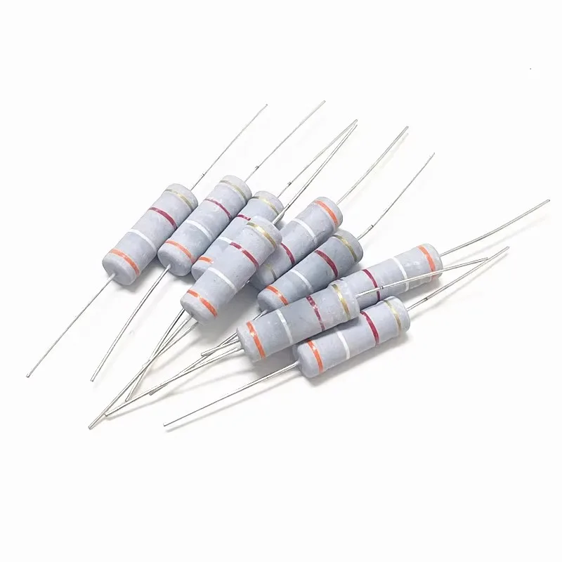 10PCS 5W carbon film 5% color ring resistorr 1Ohm-910KOhm 10 30 43 100 300 510 Ohm 1K 10K 100K 1M 1R 10R 100R 470R