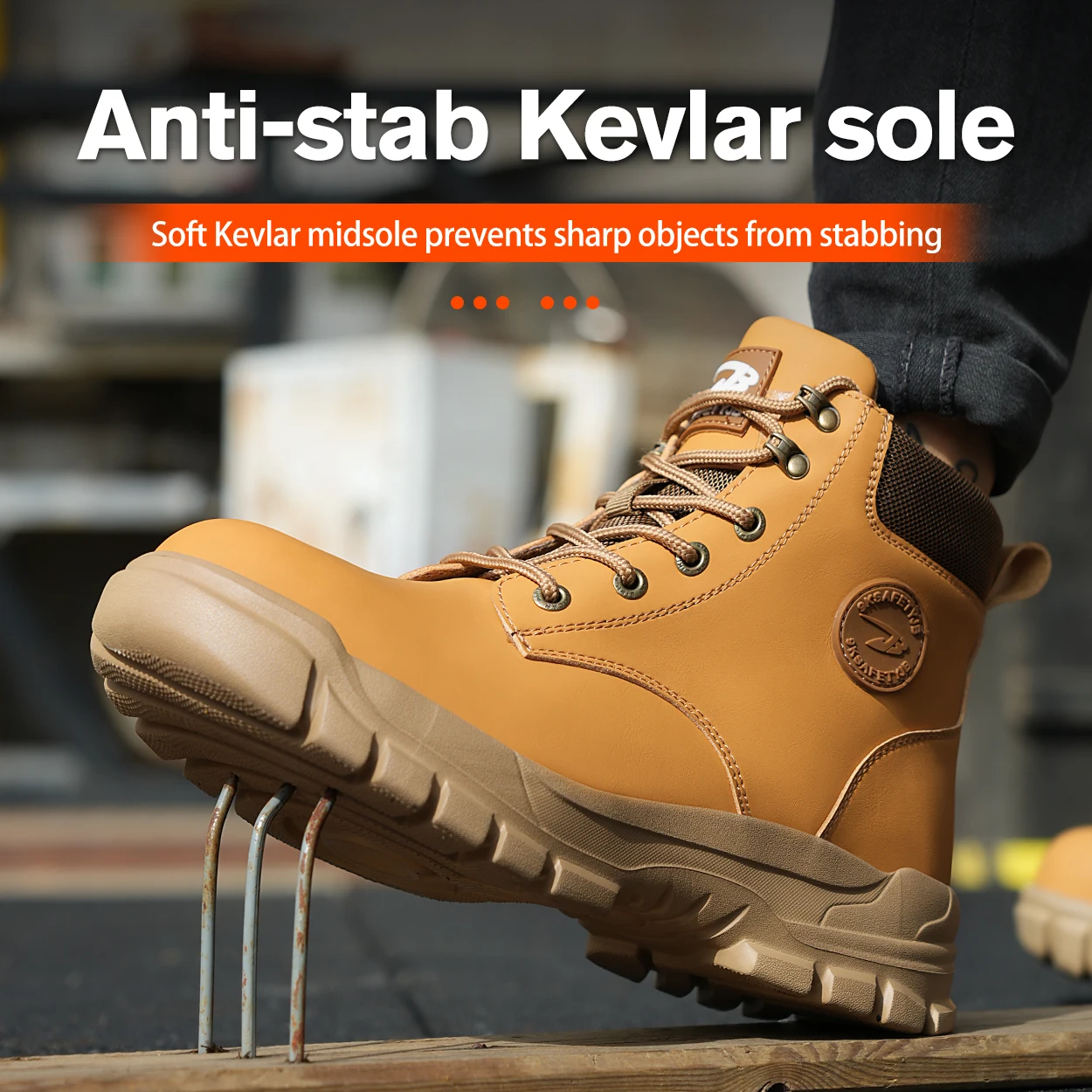 حذاء أمان عالي الجودة من البولي يوريثان مضاد للتحطيم ومضاد للثقب وجيد التهوية #5
