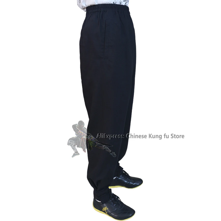 Pantalones de Kung fu chinos hechos a medida de alta calidad, pantalones holgados de artes marciales Wushu Tai Chi Shaolin, 25 colores