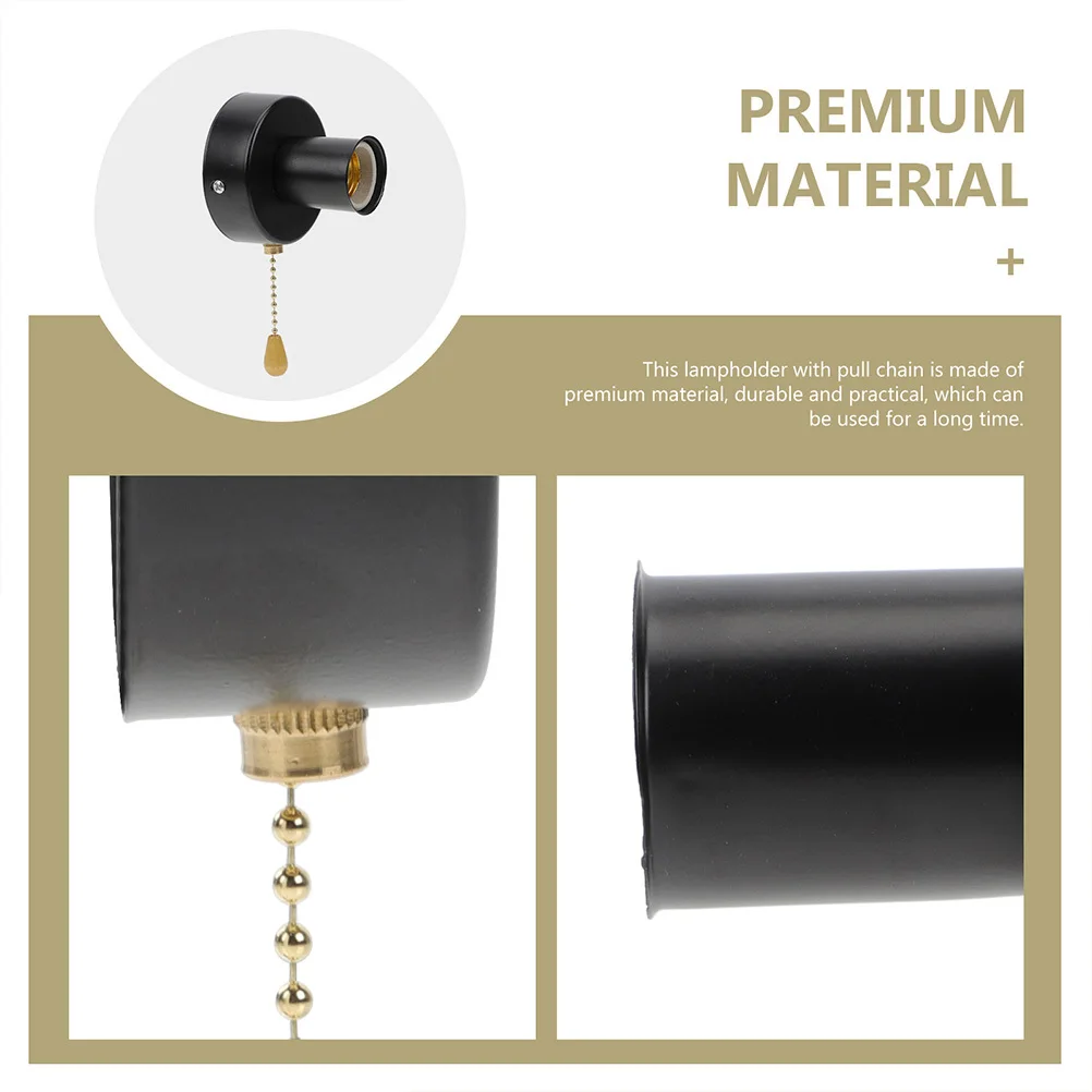 

1 Set Lamp Holder Bedside Switch Pendant Base Hanging Light Socket Stainless Steel Vintage Ceiling Light Fixture Home Decor