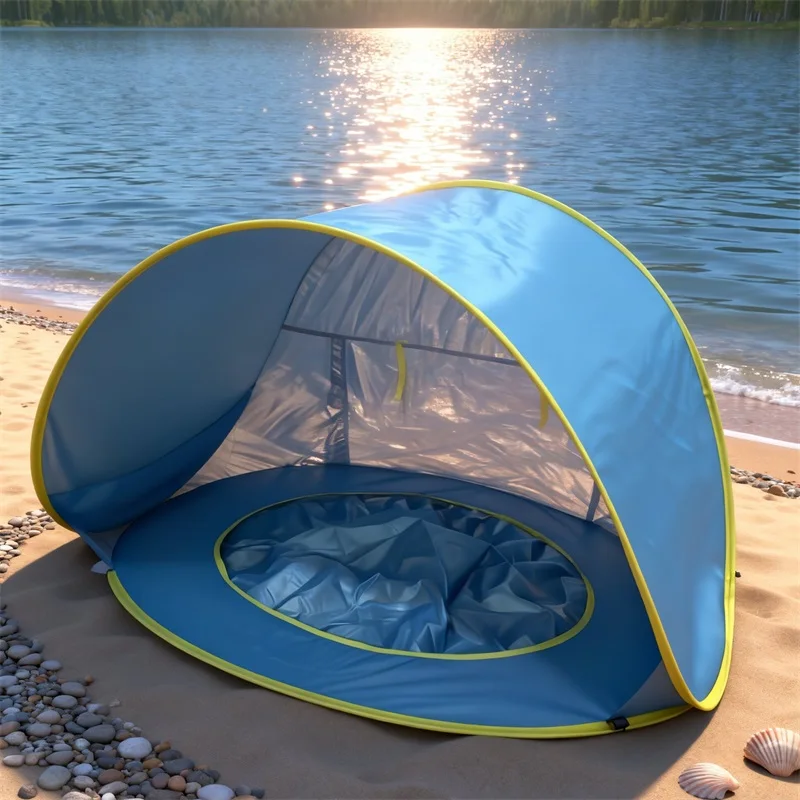 Child Beach Tent No Need To Build Outdoor Lightweight Quick-pitch Tent Game Toy House Baby Tent Simple Beach Sun Shelter