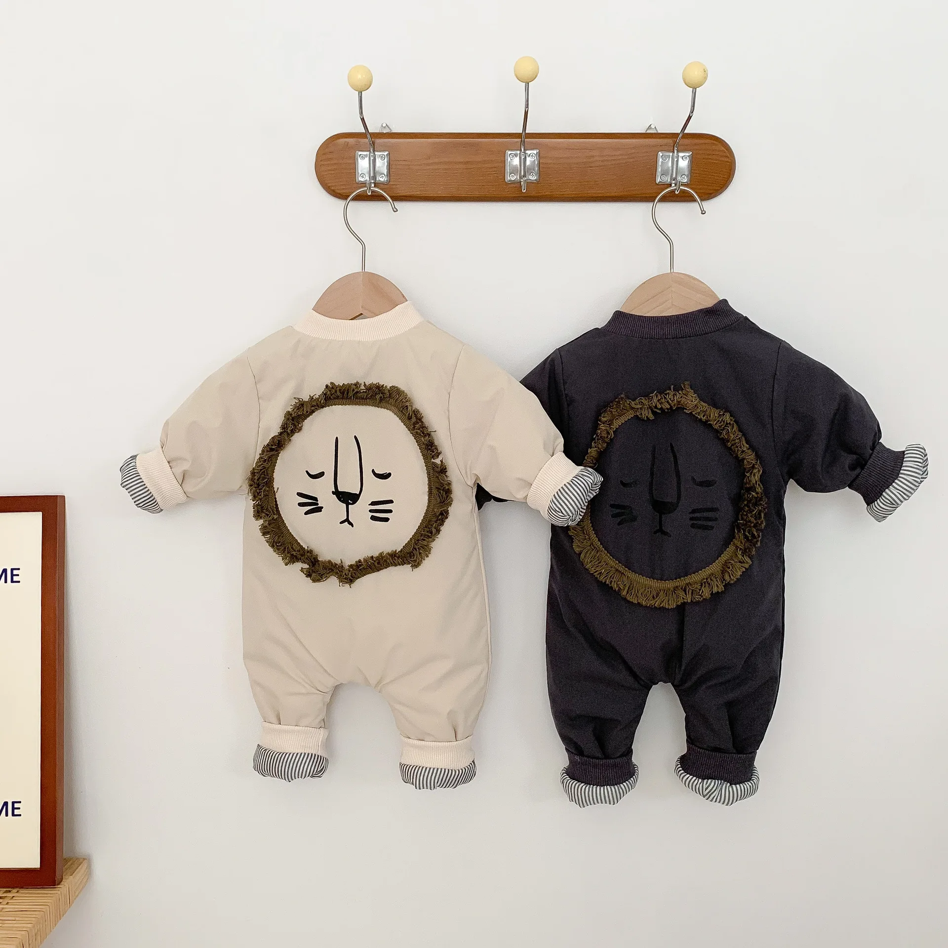 Winter Warm Baby Jumpsuit Thicken Cotton Winter Coat Newborn Outdoor Hugging Suit Baby Clip Cotton Crawling Suit