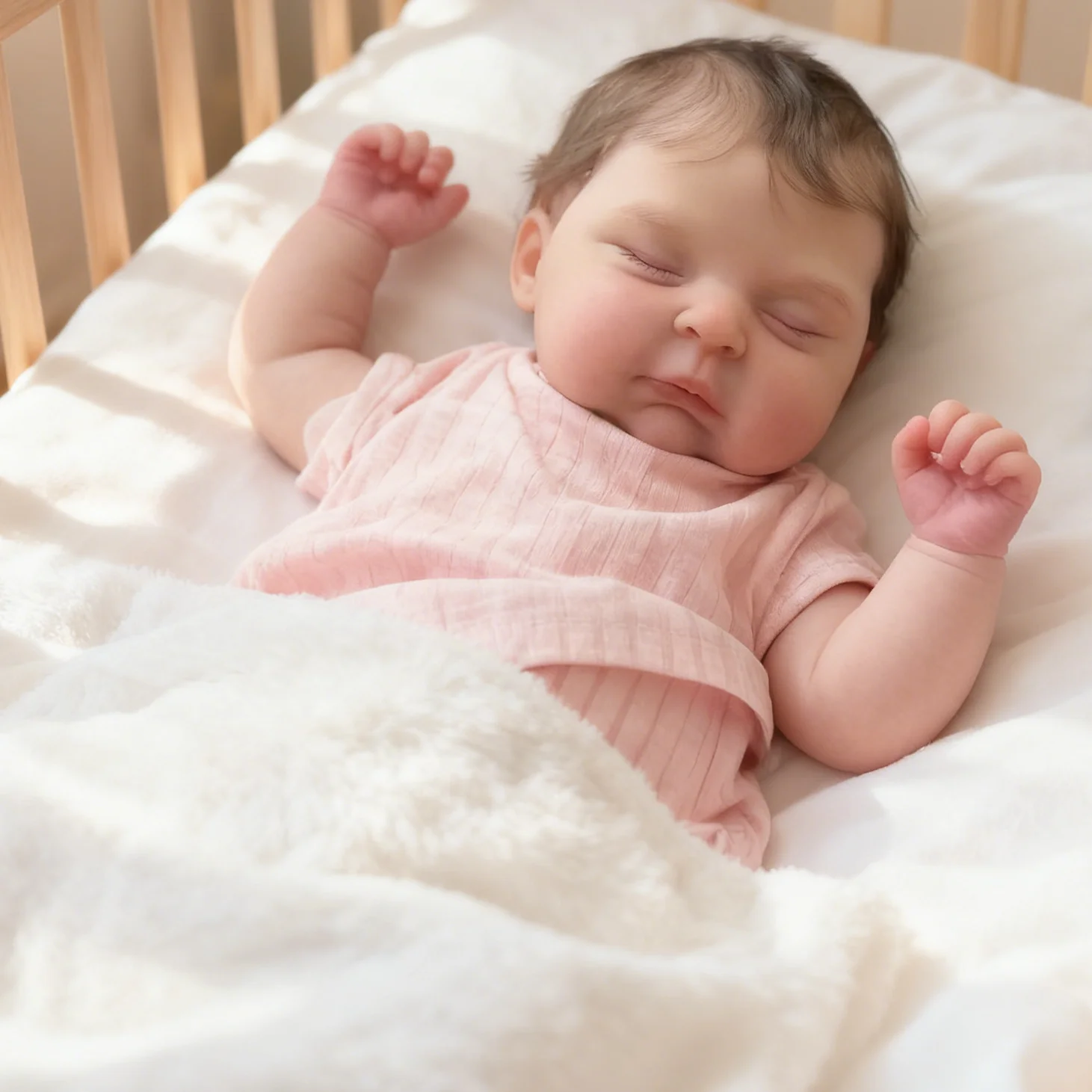 50 CM Asleep Reborn 3D Skin Baby Doll Toy For Girl Lifelike Vinyl Limbs Cloth Body 18 inch Real Look Doll Handmade