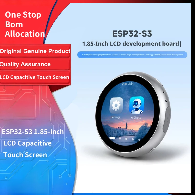 esp32-s3-ecran-tactile-capacitif-lcd-de-185-pouce-badge-electronique-xiaozhi-ai-avec-boitier-en-alliage-d’aluminium-pour-projets-arduino