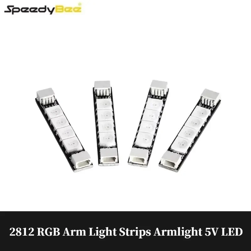 1Set /4pcs SpeedyBee Programmable 2812 RGB Arm Light Strips Armlight 5V LED Board for RC Freestyle Whoop Quadcopter Drones Frame