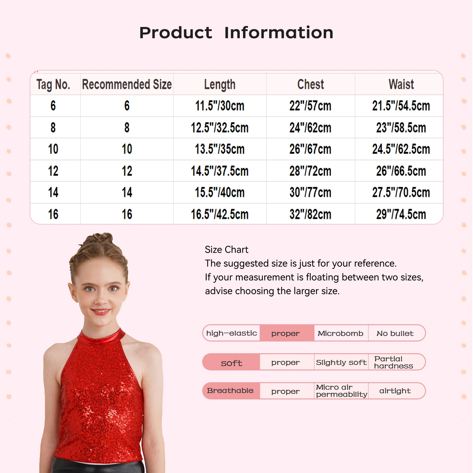 Kids Girls Crop Top Cheerleading Sparkly paillettes Jazz Hip-hop Dance Shirts senza maniche Halter Neck Vest Stage Latin Jazz Dancing