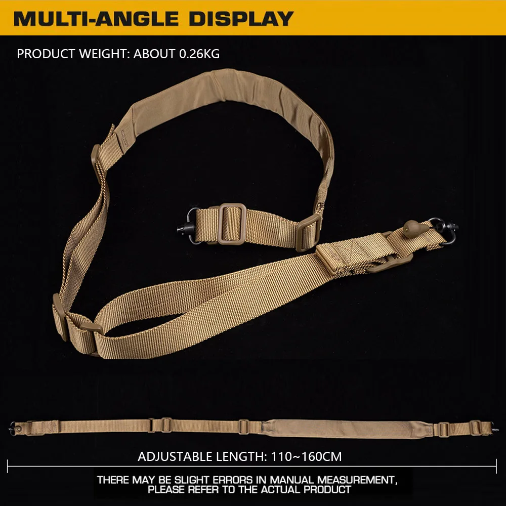 Tactical Airsoft Strap Sling with Quick Release QD Adapter BFG Sling Militar Hunting Rifle Two/Single point Rope Accessories