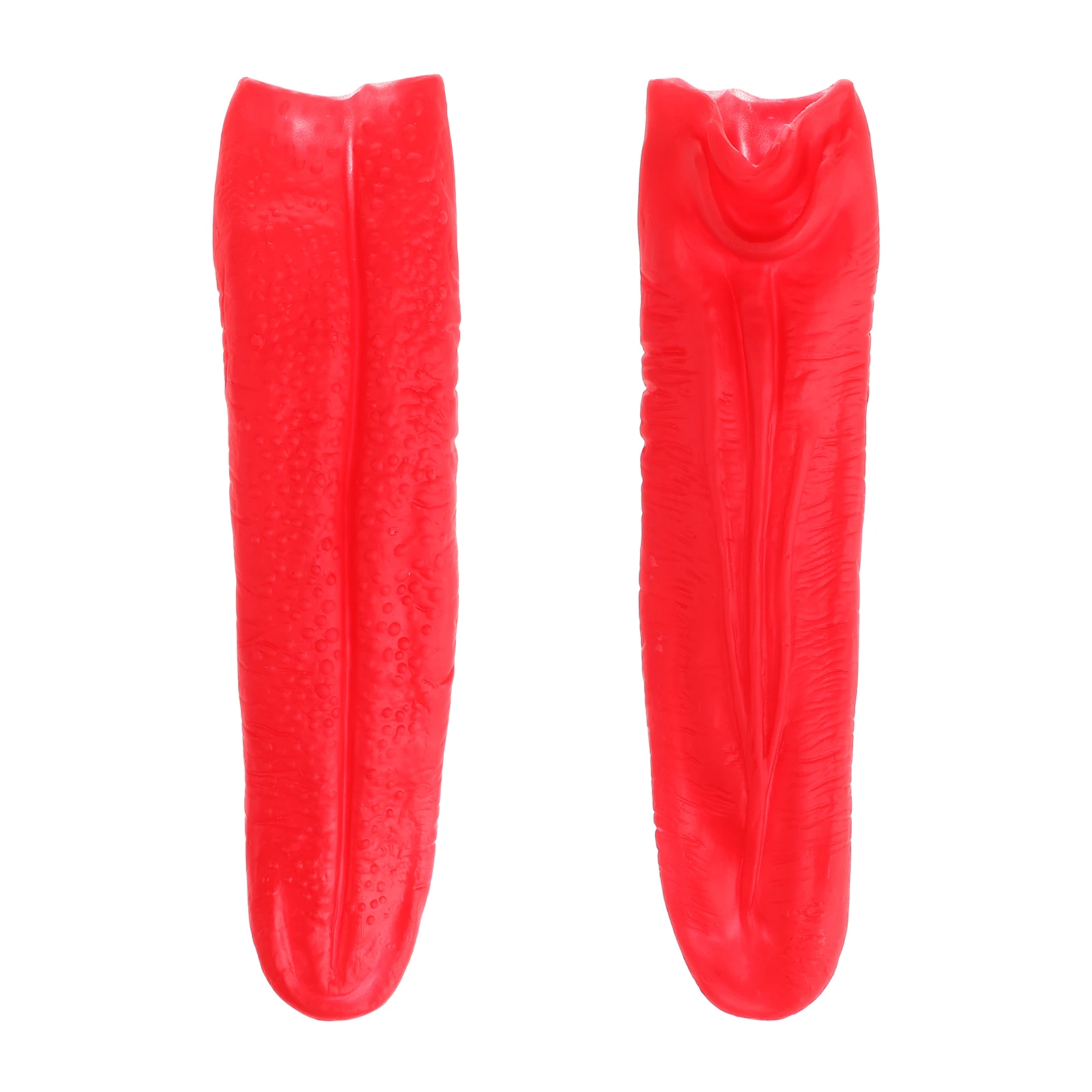 2pcs Long Tongue Props EcoFriendly Scary Prank Cosplay Decor Halloween Party Supplies Flexible Elastic Tongue