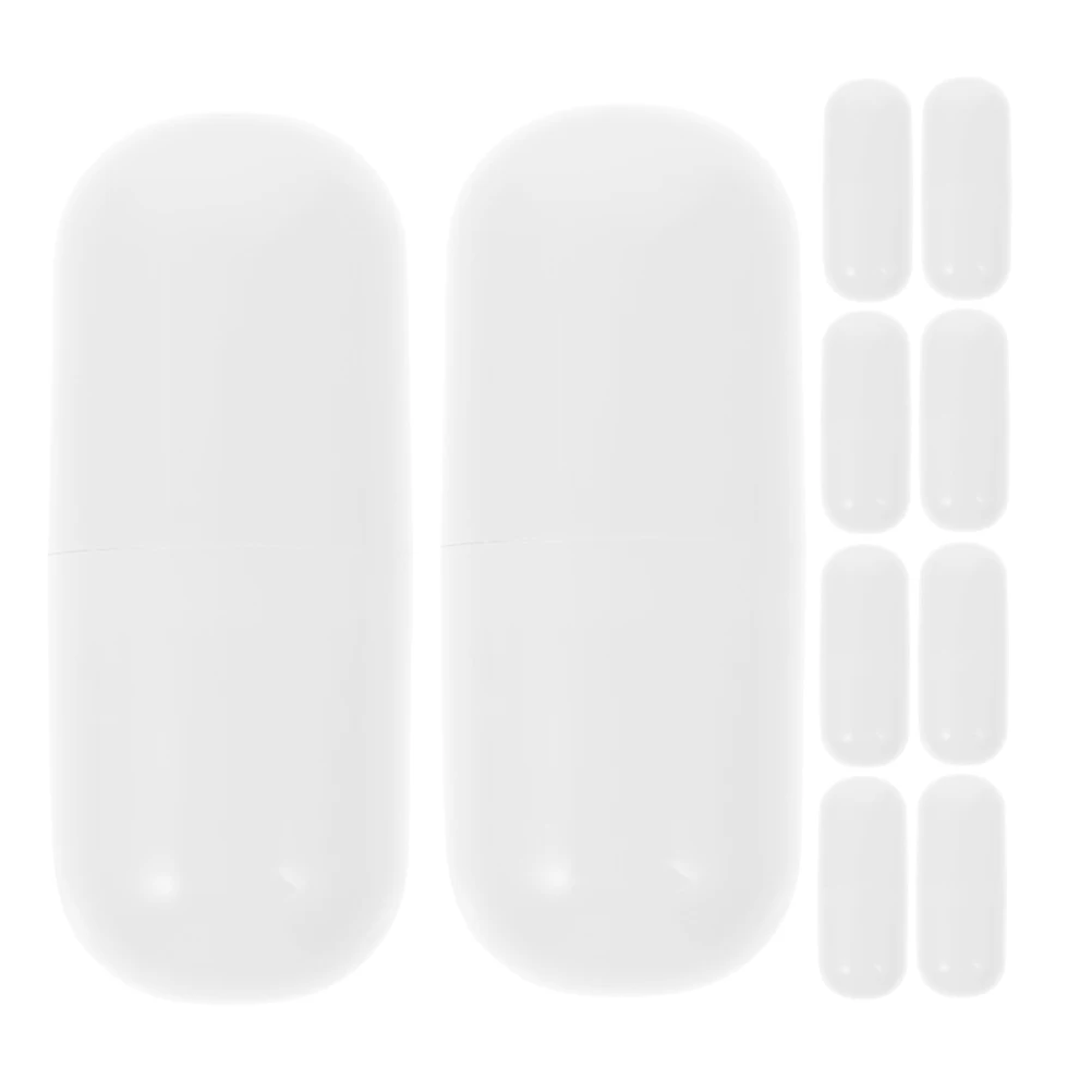 

10Pcs Compact Lip Gloss Empty Containers Stylish Lip Balm Packaging Box for Makeup Organizer and Travel Use White