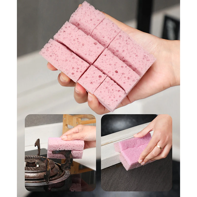 5/10PCS Dishwashing Sponge Double Sided Kitchen Magic Cleaning Sponge Non-Stick Oil Cleaning Brush Sponges Kitchen Washing Tool