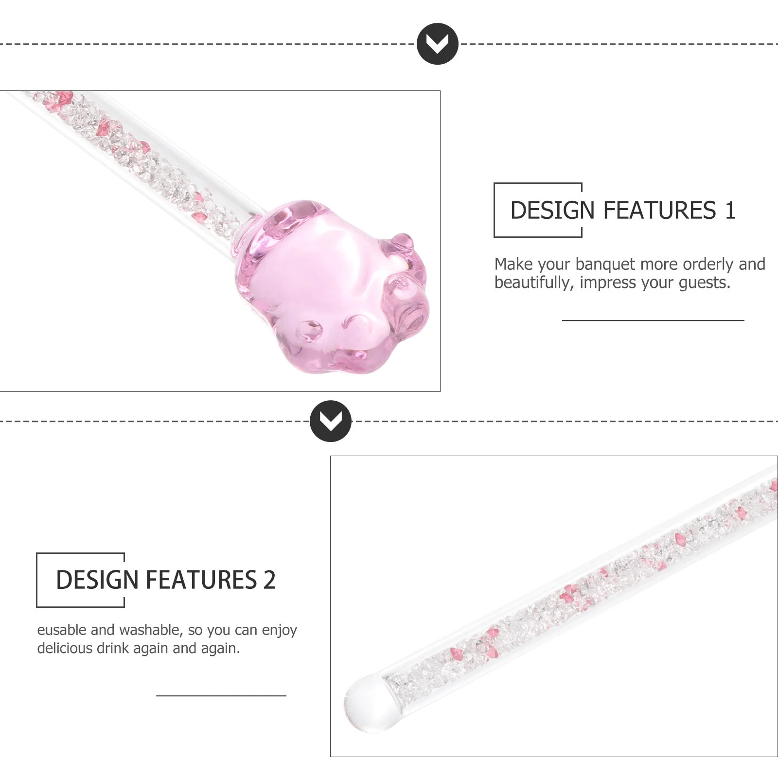 

Glass Stirring Rod Round Shiny Shaped Hardened Glass Stirrer for Home Cocktail Drink Mixing Swizzle Stick