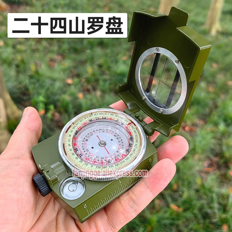 

24 Mountain Compass Feng Shui Outdoor Dragon Hunting Comprehensive Luo Jing Yi Folding Portable Metal Home Decor Professional