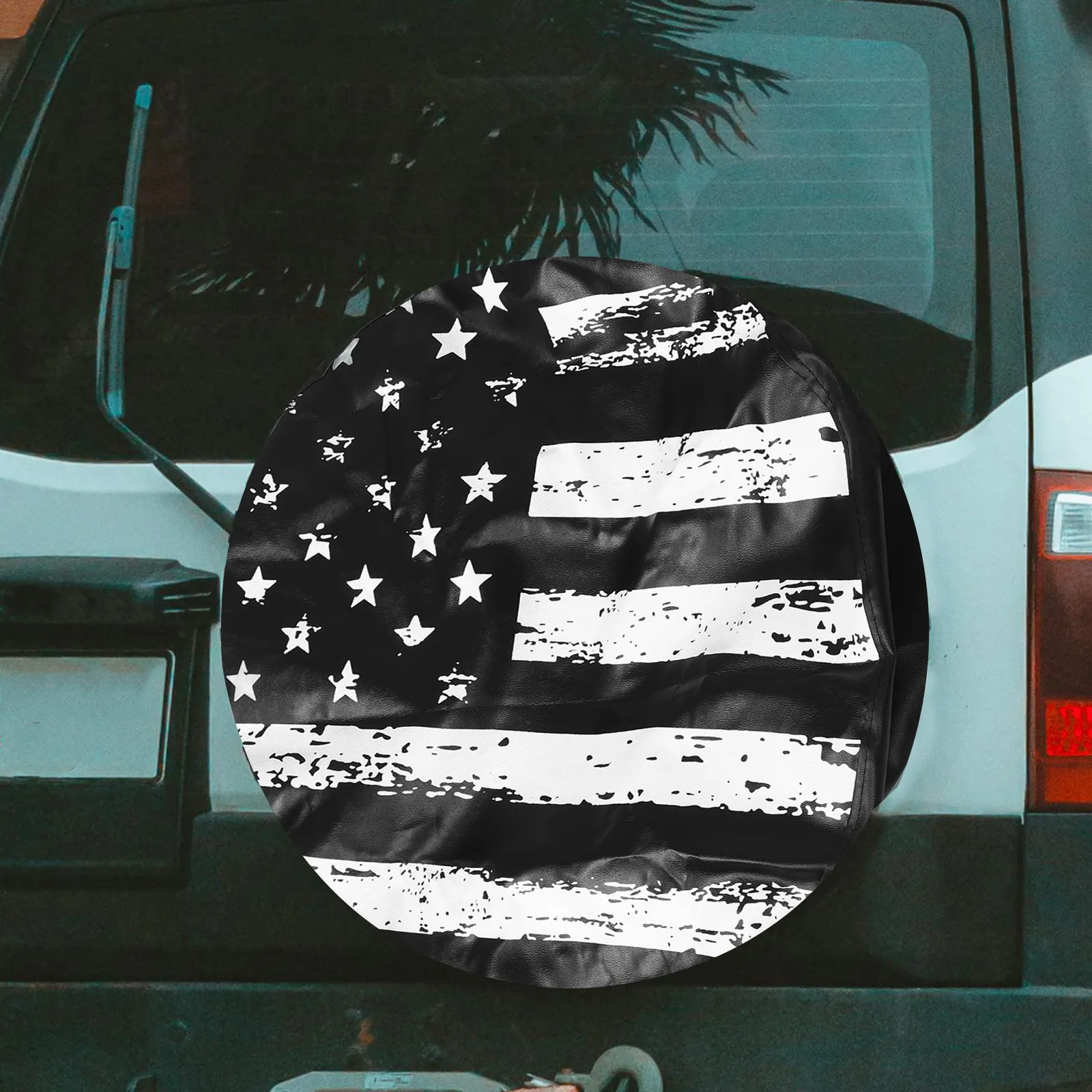 

American Flag Spare Tire Cover Universal Heavy-Duty PVC Tire Protector for Suv Truck Rv Trailer Camping Outdoor Use