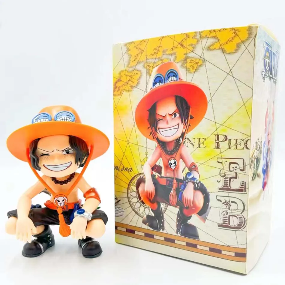 Figurka anime One Piece, popularna, siedząca, śmiejąca się Luffy, figurki akcji, kawaii Sanji Zoro, kolekcja figurek, zabawki, lalka, model na prezent