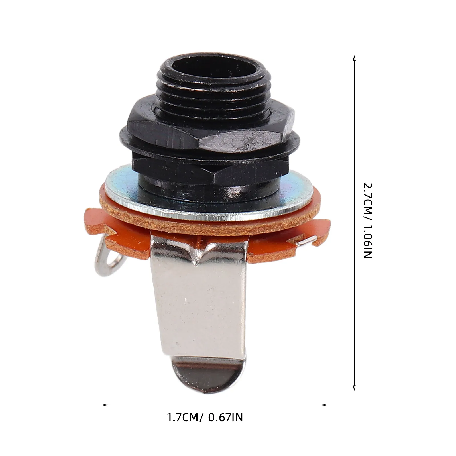 10Pcs 1 4 Inch Mono Guitar Jack Socket Connector Pickup Output Jack Plug Panel Mount for Electric Acoustic Bass Guitar Parts
