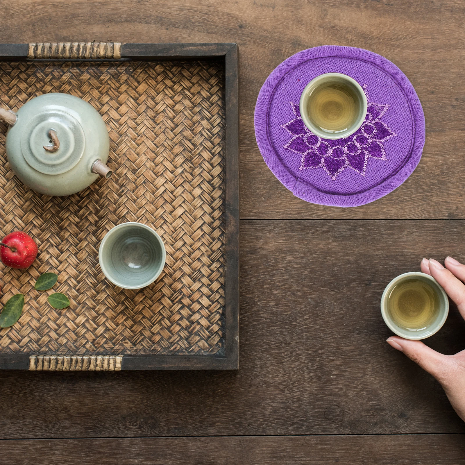 

7pcs Singing Mat Tibetan Bowl Pads Sound Bowl Cushion Durable Material Easy Carry Instrument Accessory