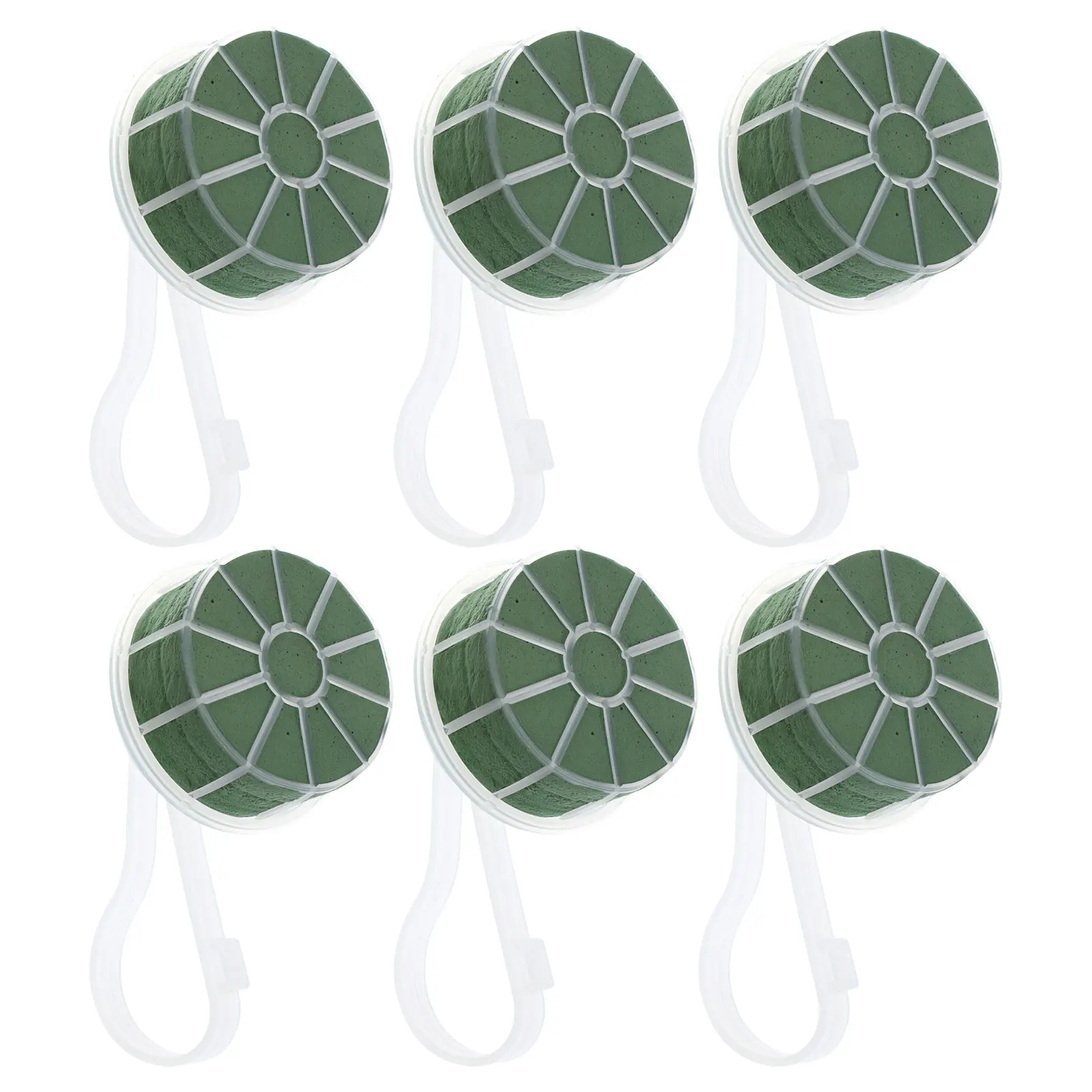 

6pcs Bridal Foam Flower Handle Holder With Flower Clay Floral Base Accessories For Cascading Floral Designs Wedding Decorations