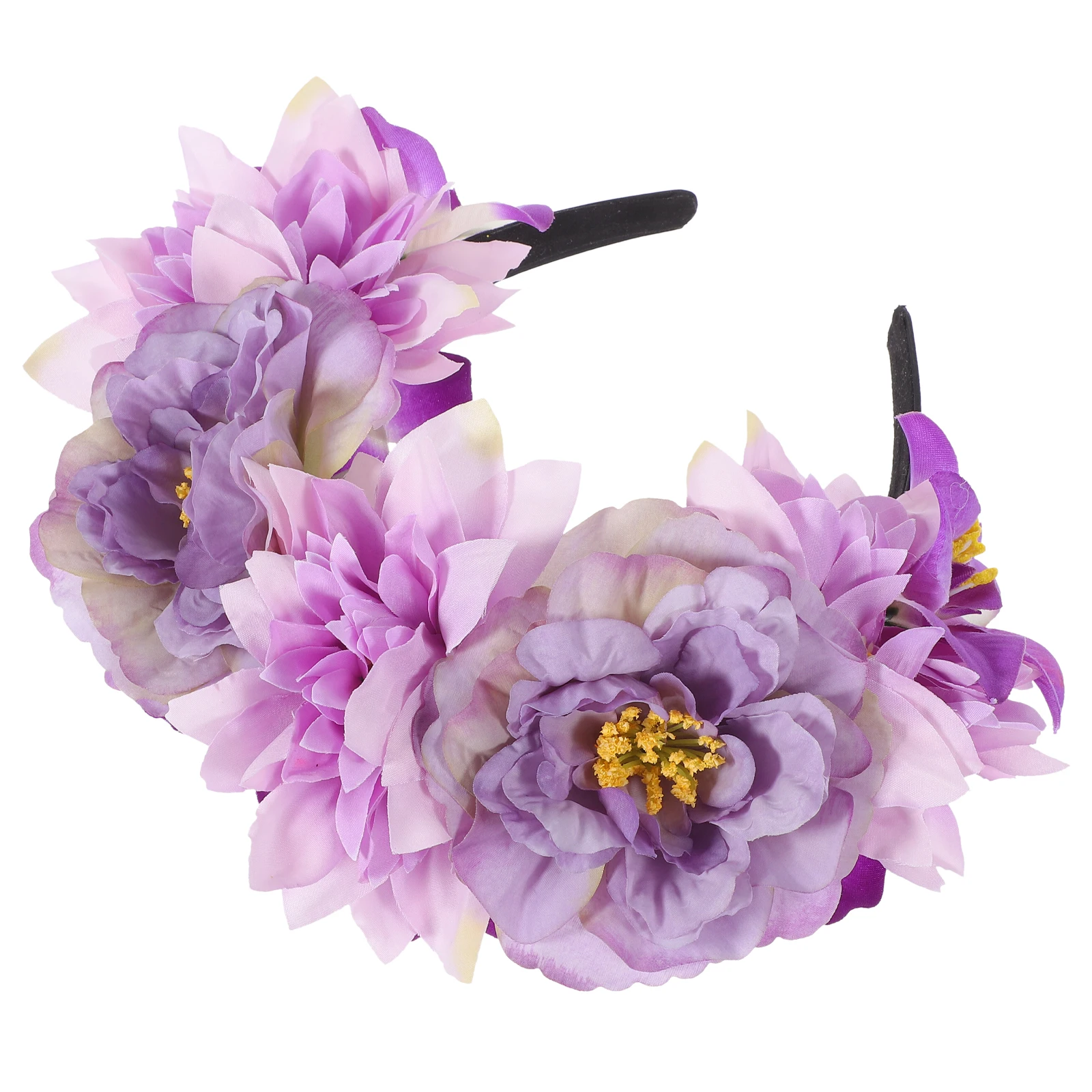 

European and American Artificial Flower Headband Travel Fabric Floral Decorative