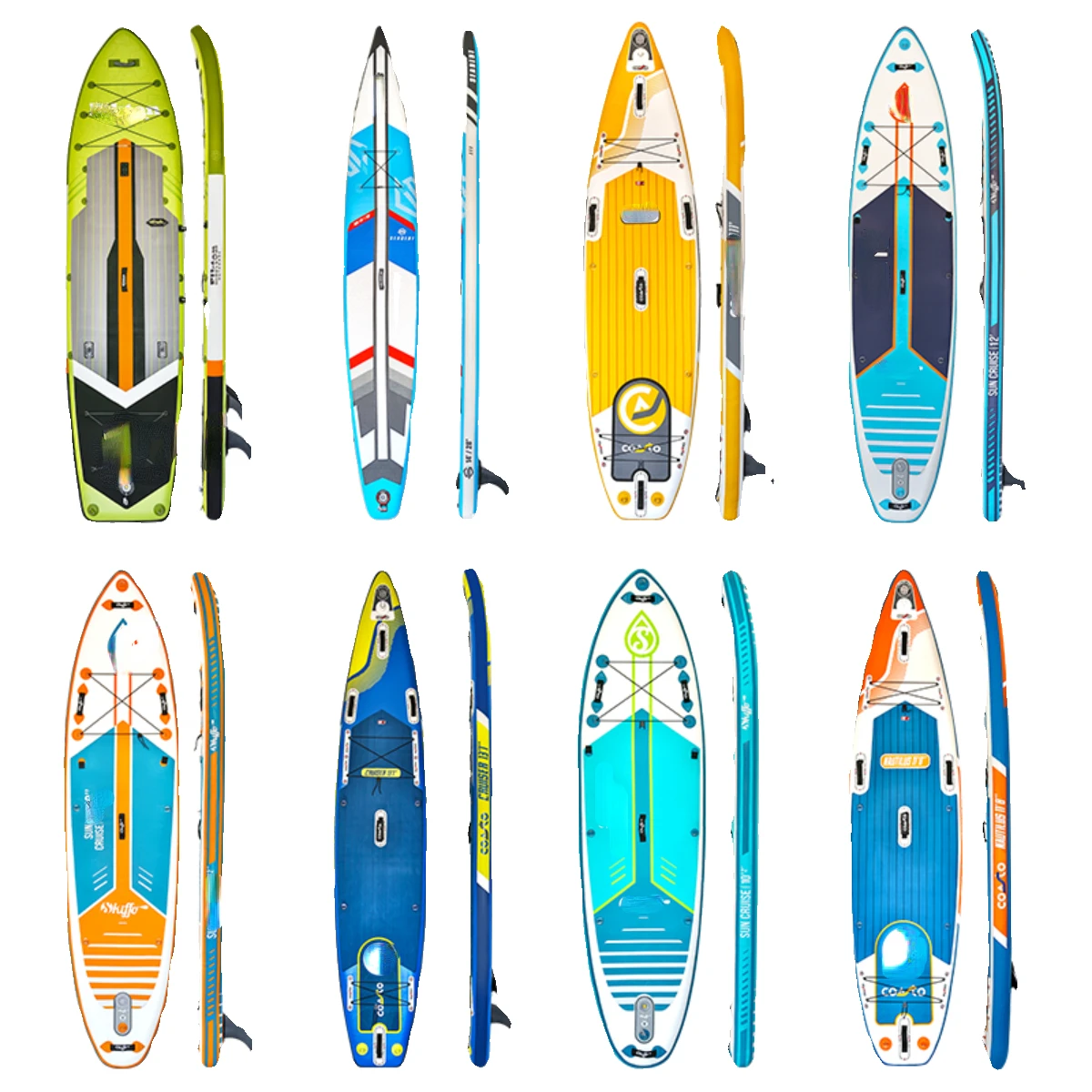 Double-layer padded inflatable paddle board standing surfboard  leisure paddling yoga paddle board