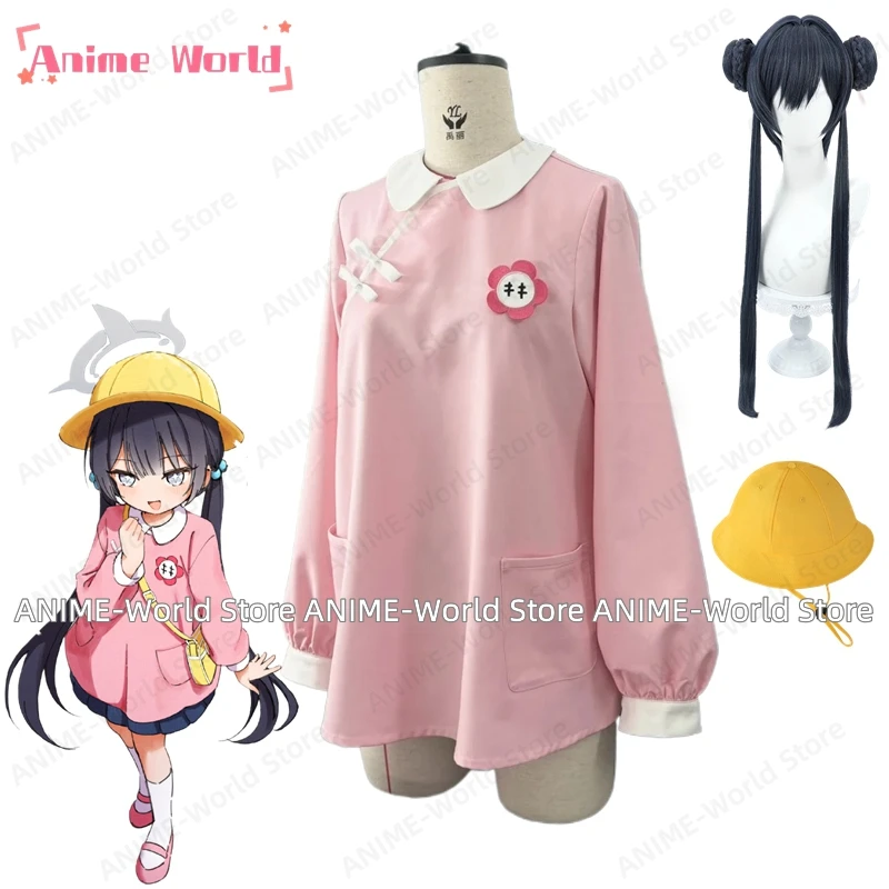 《Custom Size》Game Anime Blue Archive Ryūge Kisaki Ryuge Kisaki Cute Shirt Cosplay Costume Halloween Hat Wig