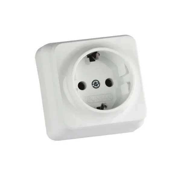 GÜNSAN MİSYA SHUCKO socket SURFACE MOUNTING (White)