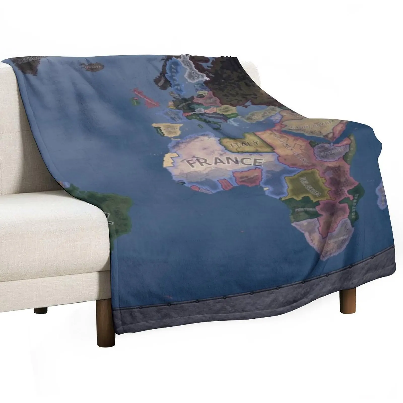 

Hearts of Iron 4 Map Throw Blanket Thins Sofa Throw Softest for babies Blankets