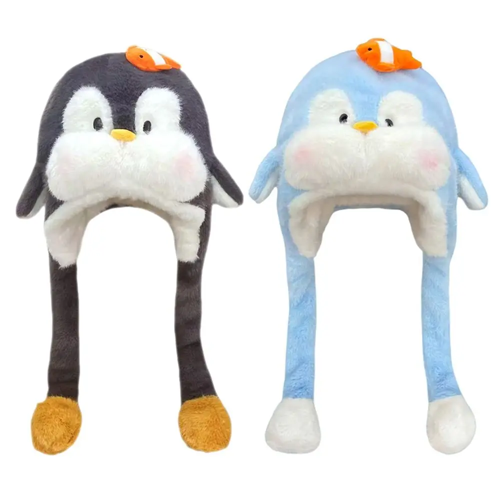 أزياء البطريق الأذن تتحرك قبعة الكرتون يندبروف الشتاء بالاكلافا قبعة الدفء سميكة غطاء حماية الأذن في الهواء الطلق #1